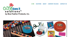 Desktop Screenshot of bluefeatherproducts.com